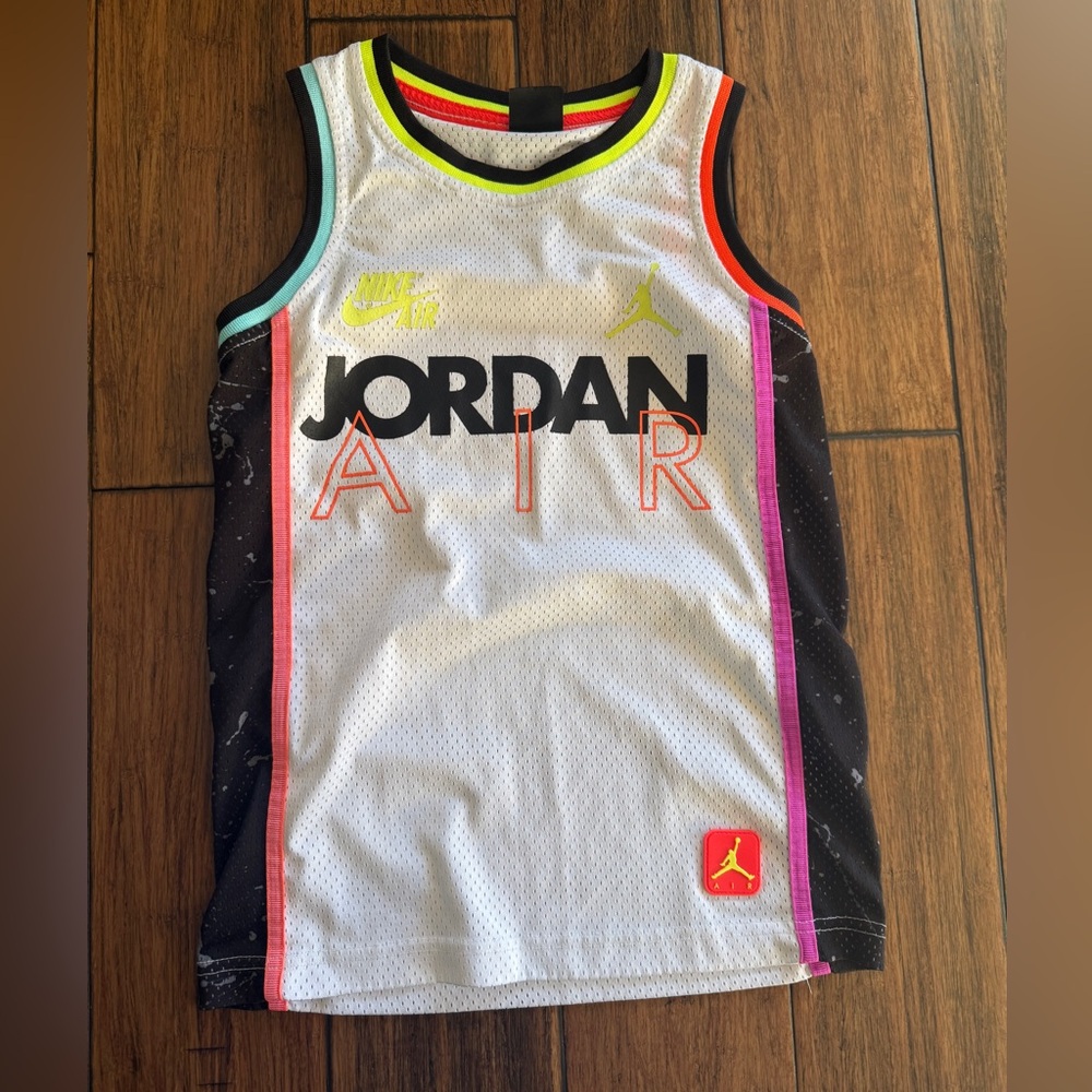 Jordan 23 White Multicolour Basketball Jersey